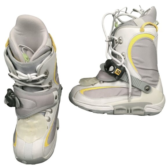 NEW! BURTON FOUNDATION SI STEP IN SNOWBOARD BOOTS! SIZE 7 WOMENS SILVERY GRAY - Picture 1 of 2